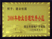 2009年1月6日，商丘桂園榮獲"商丘市物業(yè)管理優(yōu)秀小區(qū)"稱號。